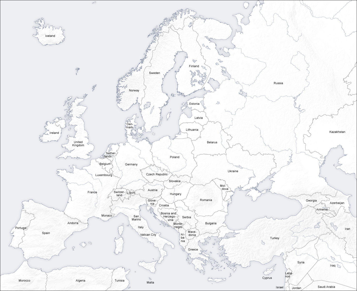 mapa continete europeo para imprimir paises