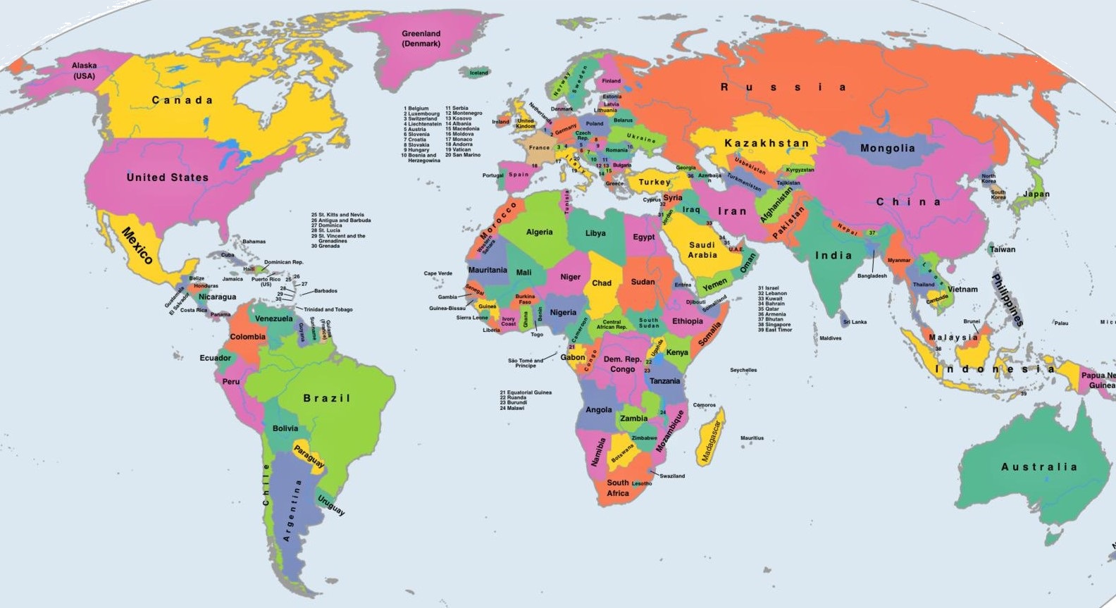 ⊛ Mapamundi Político ???? 【 Los Mejores Mapas Políticos del Mundo 】
